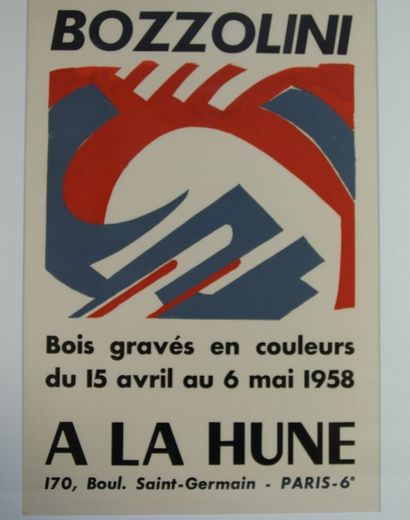  BOZZOLINI A LA HUNE. 1958Encadrée - 53 x 36 cm (à vue) - Bon état général