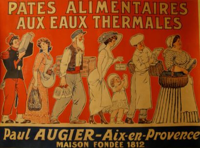 ANONYME PATES ALIMENTAIRES AUX EAUX THERMALES. “Paul Augier, Aix-en-Provence”Sans...