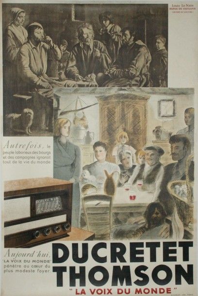 ANONYME DUCRETET THOMSON. Imp.Mourlot, Paris (offset) - 120 x 78 cm - Entoilée, bon...