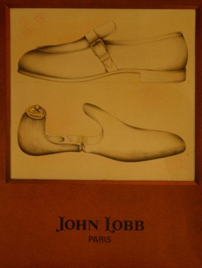 ANONYME JOHN LOBB.PARIS Sans imprimeur (sur papier canson) - 90 x 68 cm - Non entoilée,...