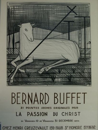  BERNARD BUFFET .”La Passion du Christ”. 1954. 1958Encadrée - 65 x 50 cm (à vue)...