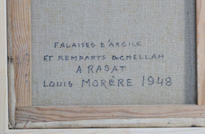 Louis MORERE Rabat en bordure du Mellha, huile sur toile signée en bas à gauche 54...