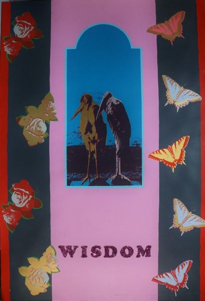 BERT ET DINIZ "Wisdom" sérigraphie sur toile et huile