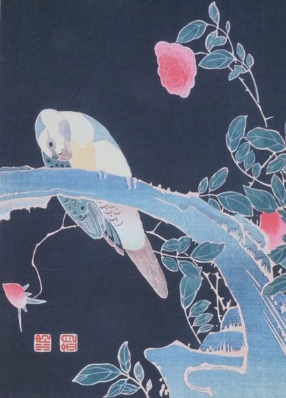 null Lot de 7 estampes dont Hiroshigé taches et marges coupées .