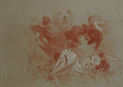 Jules CHÉRET (1836-1932) Scène espagnole - Lithographie signée dans la planche à...