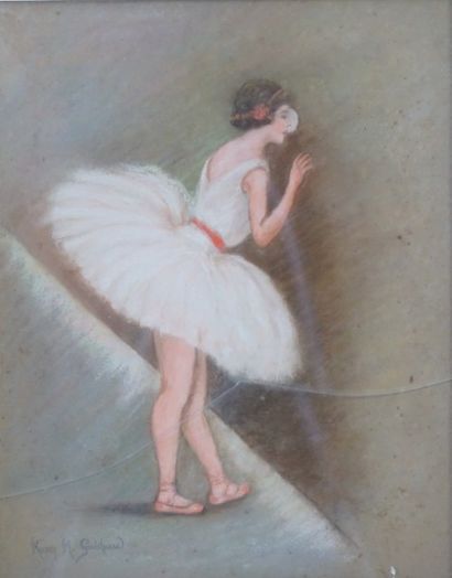 Mary M. GUICHARD (1929) La danseuse, Pastel signé en bas à gauche .40 x 33 cm, on...