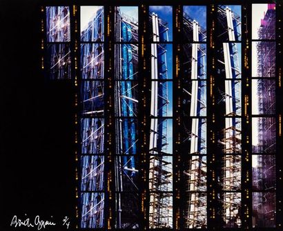 Brion GYSIN Série : Centre Pompidou, C,1977 Planche contact numérotée 2/4 Edition...