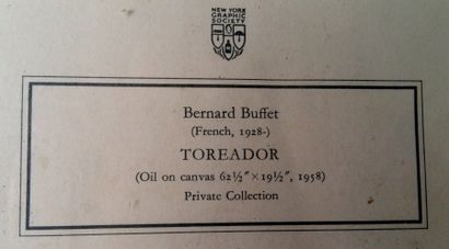 Bernard BUFFET (d'après) Toréador, 1958 Affiche en couleur Ed New York Graphic society...