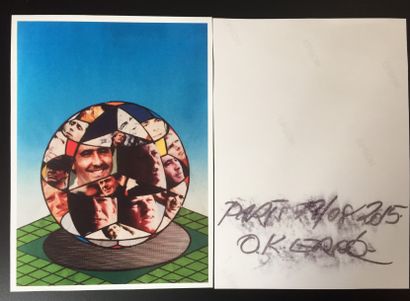 GUDMUNDUR ERRO « Projet n°2 d’affiche Trophée Lancôme, 1989 » Collage sur papier,...