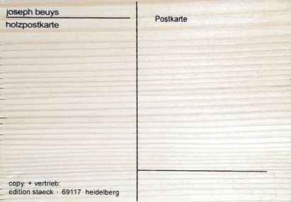 JOSEPH BEUYS Holzpostkarte Multiple en bois Edition Staeck, Heidelberg 10,5 x 15...