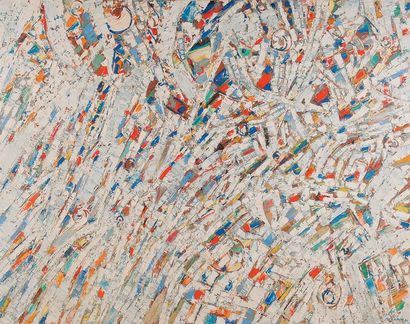 Jacques GERMAIN (1915-2001) Abstraction, 1965 Huile sur toile Signée et datée en...