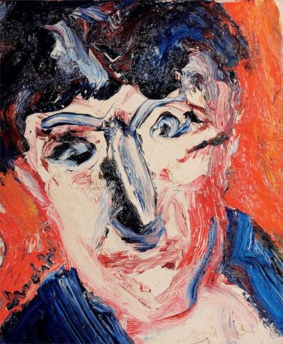 Bengt Lindstrom (né en 1925) Portrait d'homme, circa 1989 Huile sur toile Signée...