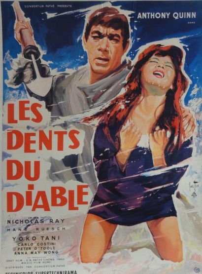 ANTHONY QUINN LES DENTS DU DIABLE.Film de Nicholas Ray.1960 Imp.Affiches Gaillard...