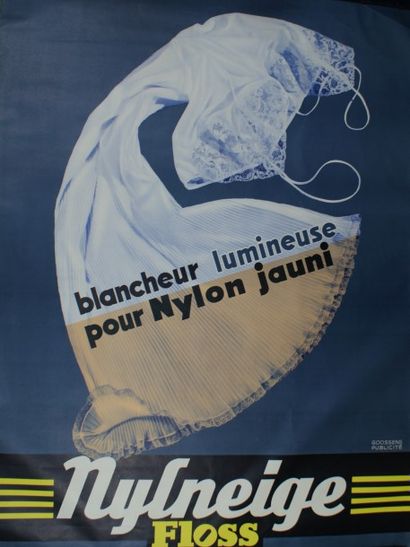 ANONYME NYLNEIGE FLOSS.”BLANCHEUR LUMINEUSE” Goossens Publicité - 160 x 120 cm -...