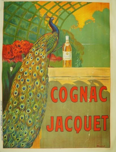 BOUCHET E. COGNAC JACQUET Imprimerie Vercasson, Paris - 157x116 cm - Entoilée, mauvais...