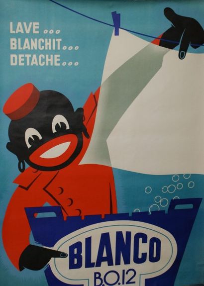 Maurus BLANCO B.O.12.”LAVE..BLANCHIT..DÉTACHE”. Goossens publicité, Lille-Paris -156...