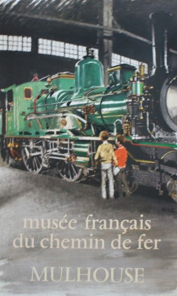 BRENET Albert (1903-2005) SNCF.MUSÉE FRANçAIS DU CHEMIN DE FER. MULHOUSE.1972 Printed...