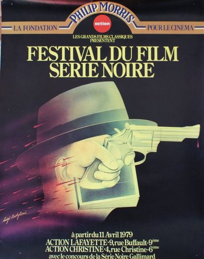 CASTIGLIONI Luigi (né en 1936) FESTIVAL DU FILM DE SERIE NOIRE. 1979 Imprimerie Collet,...