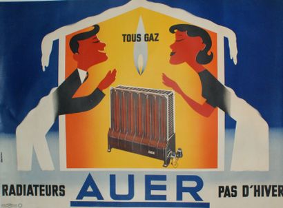 AURIAC Jacques (1922-2003) RADIATEURS AUER..Vers 1957 Etablissements de La Vasselais,...