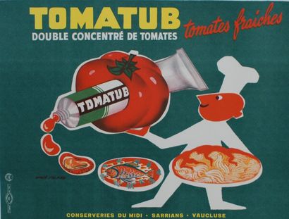 ROLAND André TOMATUB”TOMATES FRAÏCHES”.Vers 1955 Imprimerie de La Vasselais, Paris...
