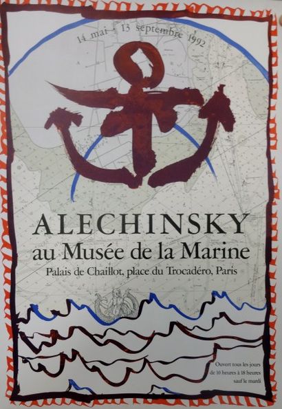 ALECHINSKY (né en 1927) ALECHINSKY AU MUSÉE DE LA MARINE.1992 Imp.Clot Bramsen et...