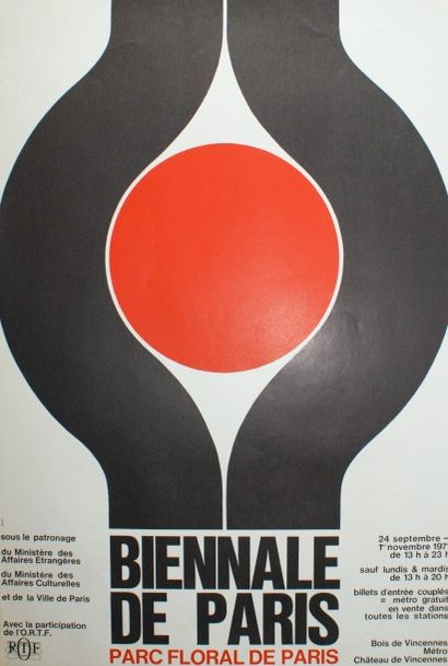 DIVERS (5 affiches) BIENNALE DE PARIS (1971) - SALON DE MAI “ (1972) - “ILLUSTRATEURS...