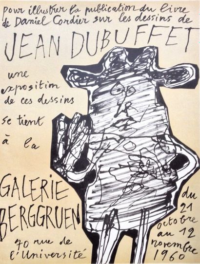 DUBUFFET Jean (1901-1985) Galerie Berggruen.“EXPOSITION DE CES DESSINS”.Octobre-Novembre...
