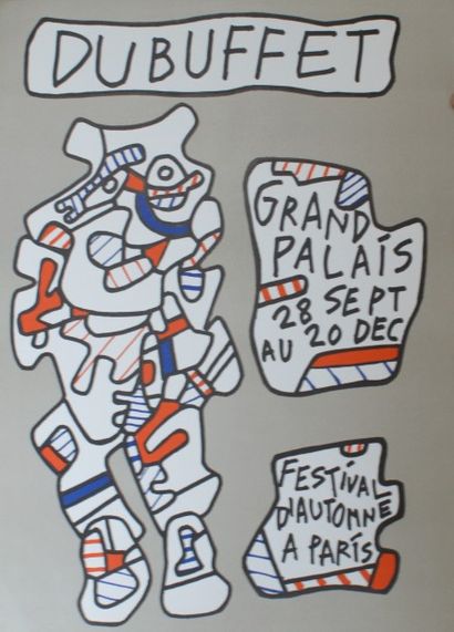 DUBUFFET Jean (1901-1985) GRAND PALAIS.”FESTIVAL D’AUTOMNE”.Vers 1973 S.M.I, Paris...