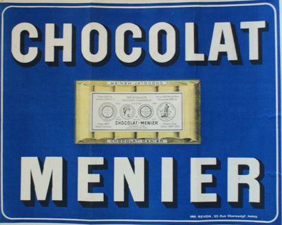 ANONYME CHOCOLAT-MENIER Imprimerie Revon, Paris - 60 x 73 cm - Entoilée, assez bon...