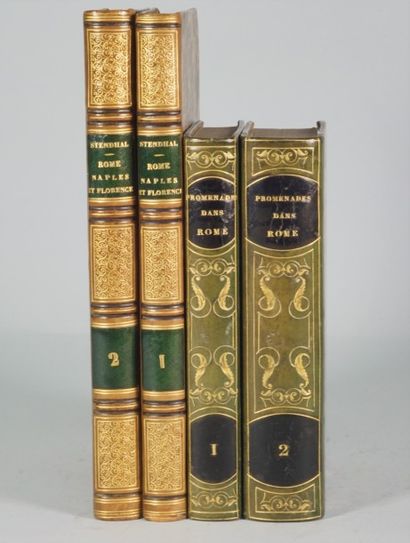 STENDHAL.- Rome, Naples et Florence.Troisième édition. P. Delaunay 1826. 2 vol. in-8...