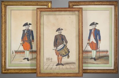 D'après Nicolas HOFFMANN (1740-1832) "Officier des Gardes de la Porte du Roy en grand...