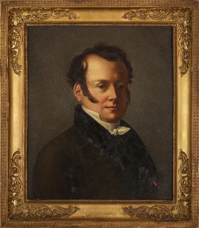 ÉCOLE FRANÇAISE VERS 1820/1830 Portrait d'homme Huile sur toile (accidents et restaurations)...