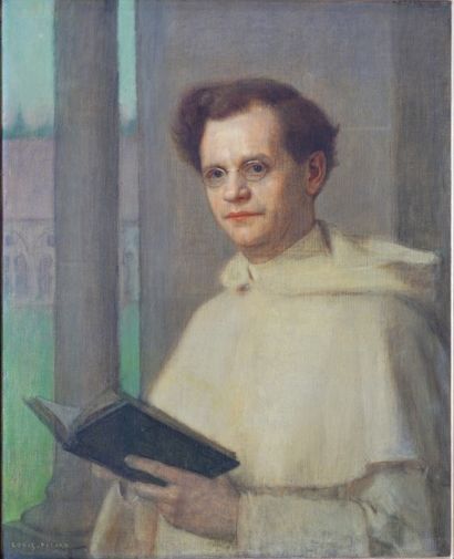 Louis PICARD Portrait du Père Sertillanges huile sur toile signée en bas à droite...