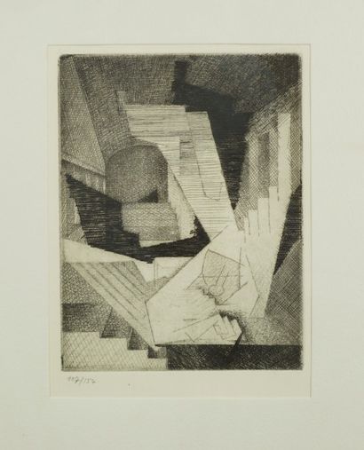 Louis MARCOUSSIS (1883-1941) Un rêve , eau forte numérotée 107 / 154