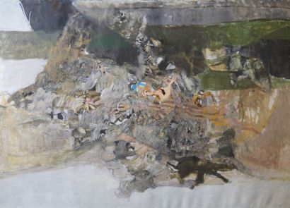 Véronique FREUND (1918-2012) Abstraction
Collage et huile sur toile
Non signé
89,5...