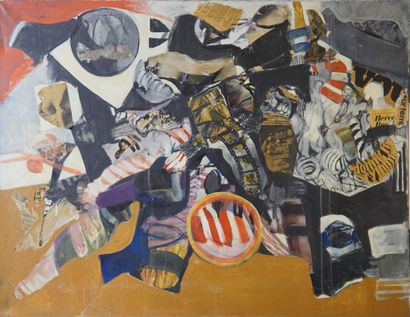 Véronique FREUND (1918-2012) Donne le rythme
Collage et huile sur toile
Non signé
89,5...