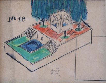 Raoul DUFY (1877-1953) Projet de jardin pour Artigas, 1926/1928
Encre, aquarelle...