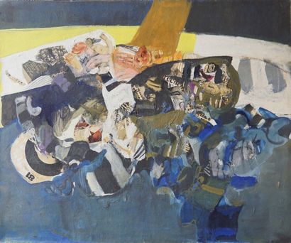 Véronique FREUND (1918-2012) Abstraction n°81
Collage et huile sur toile
Non signé
81,5...