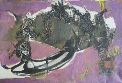 Véronique FREUND (1918-2012) Abstraction violette et verte
Huile sur toile
Non signé
60,5...