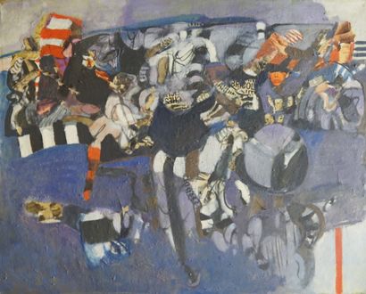 Véronique FREUND (1918-2012) Abstraction
Collage et huile sur toile
Non signé
73...