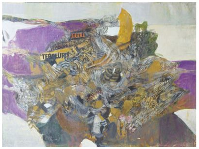 Véronique FREUND (1918-2012) Terreur
Collage et huile sur toile
Non signé
60,5 x...