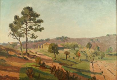 Abel LAUVRAY (1870-1950) Paysage du midi, 1905
Huile sur papier marouflé sur toile
Signée...