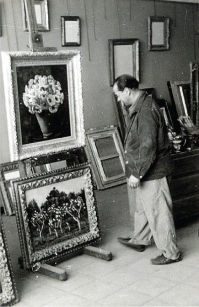 Moïse KISLING (1891-1953) Bleuets, 1928
Huile sur toile
Signée en bas à gauche
65...