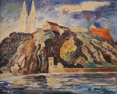 Elisée MACLET (1881-1962) Eglise sur une falaise
Huile sur toile
Signée en bas à...