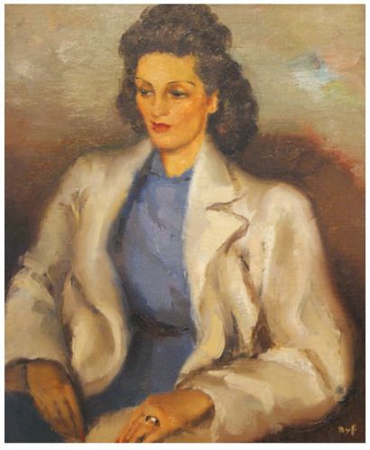 MARCEL DYF (1899-1985) Portrait de femme, circa 1940
Huile sur toile
Signée en bas...