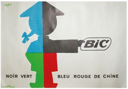 null BIC. "NOIR, VERT, BLEU, ROUGE DE CHINE". Vers 1965
Etablissements de La Vasselais,...