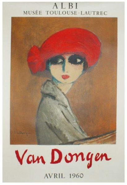 VAN DONGEN KEES (1877-1968) ALBI. MUSÉE TOULOUSE LAUTREC. Avril 1960
Mourlot imp...
