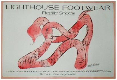 WARHOL Andy (1928-1987) LIGHTHOUSE FOOTWEAR. "REPTILE SHOES". 1979
Arthur Endelman,...