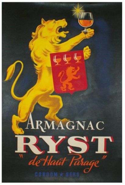 ANONYME ARMAGNAC RYST "DE HAUT PARAGE"
Damour publicité - 142 x 96 cm - Entoilée,...