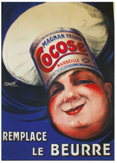 COMETTI A COCOSE. "REMPLACE LE BEURRE". Vers 1925-1930
Magnan Frères, Marseille Affiches...